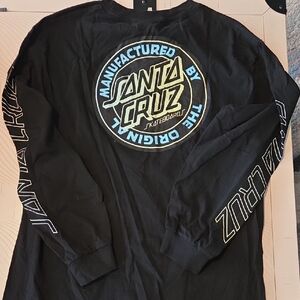 Santa Cruz Skateboards Kids Black Long Sleeve Tee